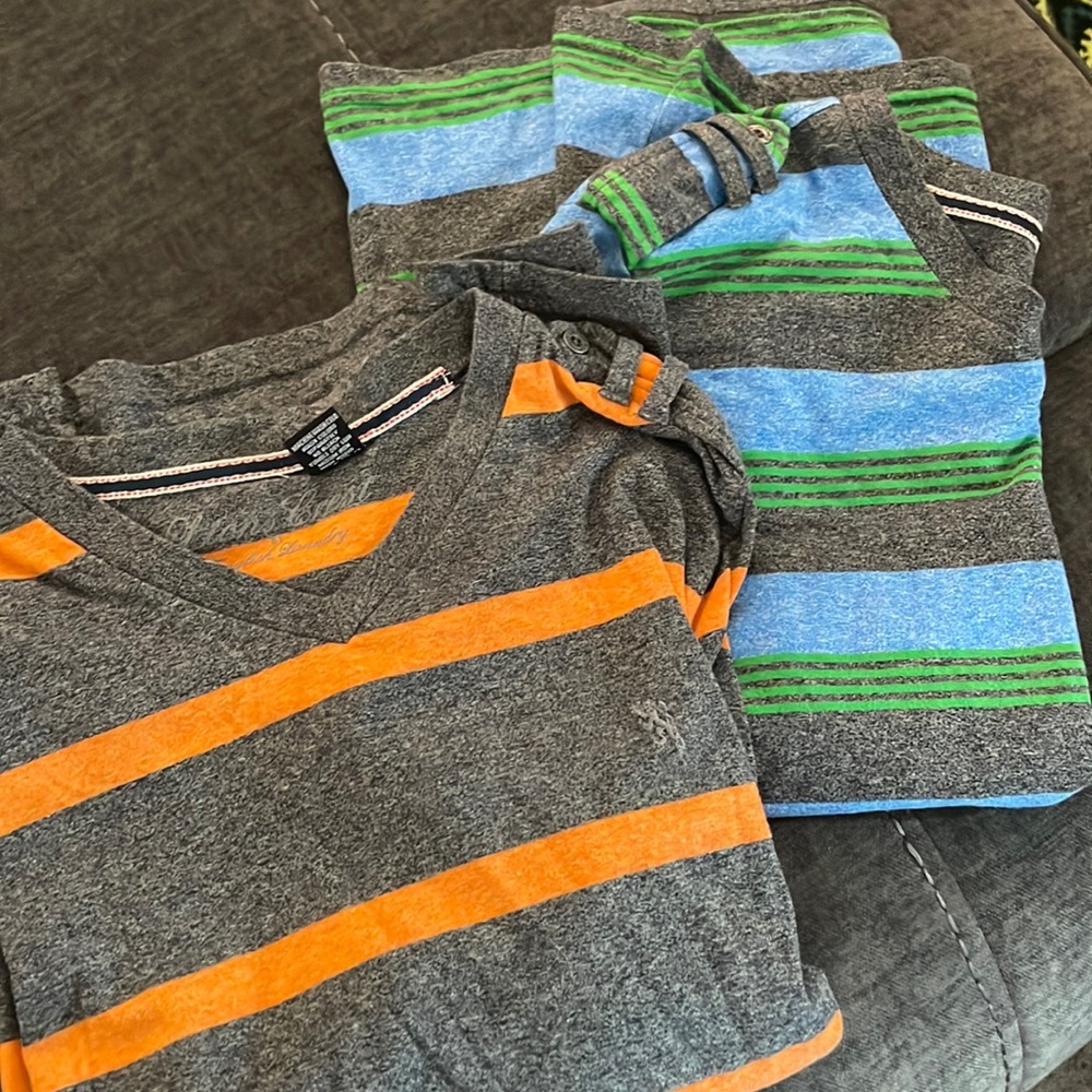 Two stripped tees for men